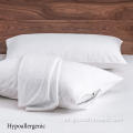 Caja de almohada blanca con cremallera de algodón a largo plazo de hotel personalizado
